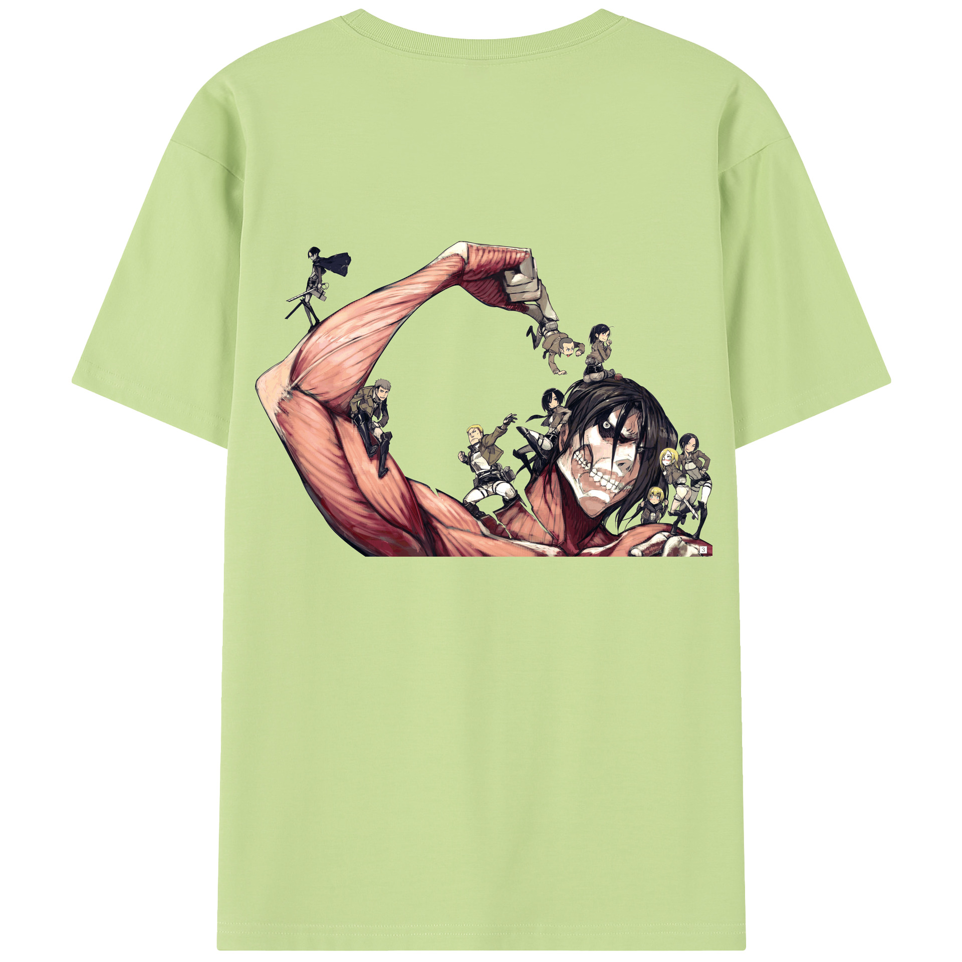 （画像用） 進撃の巨人 Attack on Titan 綿100％半袖Tシャツ（背面プリント）